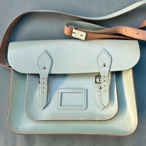 Mint green Cambridge satchel crossbody/messenger leather bag